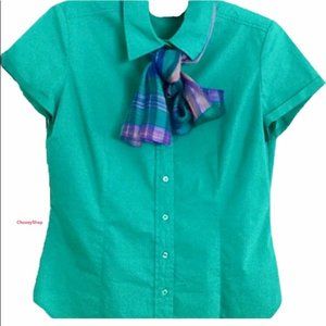Cotton/Poly/Spandex Short Sleeve Button Down Shirt